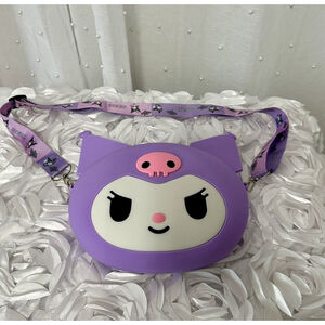 Sanrio Purple Kuromi Silicone Rubber Side Bag/purse
